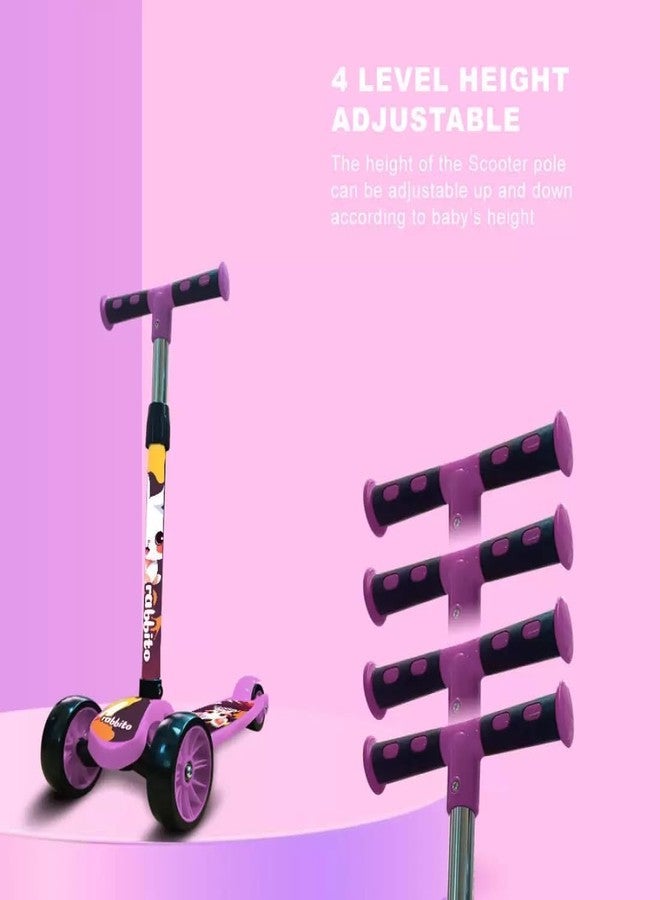 Lacossi Scooter for Kids - Kids Scooter, Skate Scooter, Runner Scooter, Kick Scooter for Kids, Boys, Girls Adjustable Height, Foldable & Weight Capacity 70 kgs with for Indoor and Outdoor (Pink) - Image 3